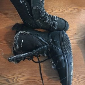 Skechers furry lace-ups - cute!